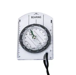 Outdoor Sports Map Scale Multifunctional Acrylic Panel Compass