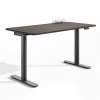 Bureau électrique réglable style scandinave avec charge USB Type-C, coins arrondis sécurisés, armoire de rangement métallique assortie pour chambre moderne