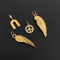 Breloques géométriques en acier inoxydable EMANCO pour la fabrication de colliers, bracelets et boucles d'oreilles DIY pour femmes, vente en gros et dropshipping