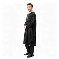 Thobe élégant et ample pour homme, Dishdasha islamique, Robe arabe confortable, Vêtement musulman modeste
