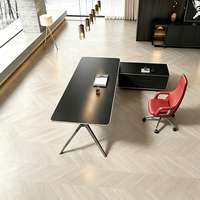 Bureau de direction de luxe KMJ, table de bureau, bureau de direction en acier inoxydable, bureau de direction pour cadre supérieur