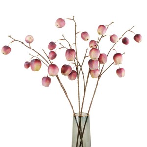 Branche de fruit artificielle avec 6 pommes simulées, longueur 72 cm, décoration d'intérieur, ornement pour salon et entrée - Product Image 5
