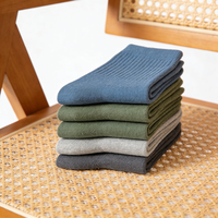 Chaussettes unisexes douces, élastiques, personnalisables, unies, quatre saisons, chaussettes de sport en coton tricotées pour l'hiver