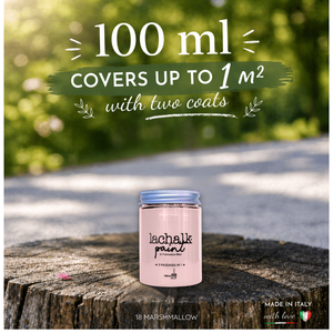 18 MARSHMALLOW 100 ml LaChalk the evolution of <b>chalk</b> paint Where <b>chalk</b> meets resin: Hybrid <b>Chalk</b> Resin Paint made in Italy - Product Image 2