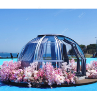 Maison de dôme en polycarbonate en verre extérieur Full Hous Glamping pour l'hiver La Chine conçoit une salle de dôme à bulles