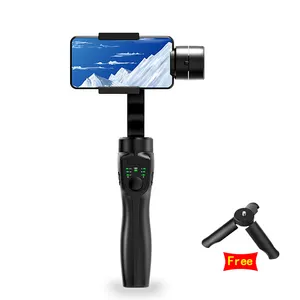 Neuer Zahnhalter 3-Achsen-Gimbal elektrische Fotobildnahme Video Telefonstabilisator tragbares Mobiltelefon oder Kamera drahtlos blau