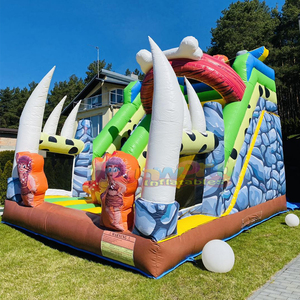 Pripuciama ciuozykla commercial kids bouncing castle jumping house party inflatable stone age <b>slide</b> for outdoor - Product Image 1