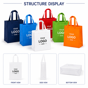 Wholesale Portable Reusable Eco Tote Non-Woven Shopping <b>Bags</b> Custom Printing Logo Fabric Shopping Non Woven <b>Bag</b> - Product Image 5