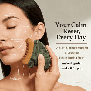 <span class=keywords><strong>Brosse</strong></span> de massage faciale Gua Sha en jade, design breveté, prix usine, pour drainage lymphatique et nettoyage - Product Image 2