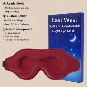 Masque de sommeil 3D profilé et bandeau doux confortable pour les yeux masque de sommeil de <span class=keywords><strong>nuit</strong></span> pour bloquer <span class=keywords><strong>la</strong></span> lumière - Product Image 1