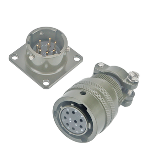 Cable de Aviación Circular <span class=keywords><strong>MIL</strong></span> 26482 de 12 Hilos y 8 Pines, Conector Macho y Hembra Ensamblado, Conector de Enchufe con Brida Cuadrada MS3116 - Product Image 1