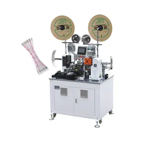 Full automatic dual-side 20 multi pin ribbon cable flexible flat cable wire cutting stripping terminal crimping machine