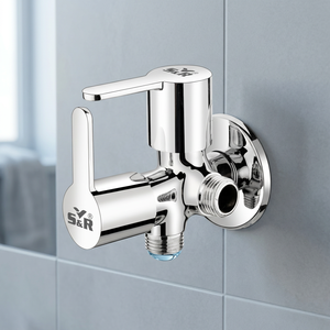 Robinet mural bidirectionnel durable en laiton chromé à double sortie pour salle de bain, usage plomberie - Product Image 3