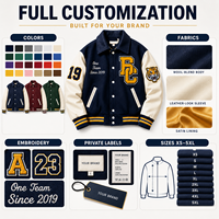 Veste universitaire personnalisée pour homme, veste de baseball avec patchs en chenille brodés, corps en mélange de laine marine, veste de style universitaire personnalisée