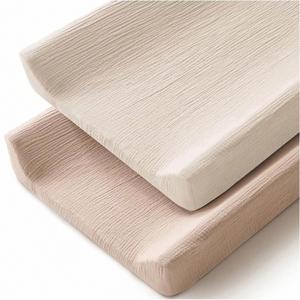 Neutral Color Soft and Breathable Muslin Baby <b>Changing</b> <b>Pad</b> <b>Covers</b> for Boys Girls - Product Image 2
