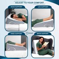 Memory Foam Wedge Pillow zum Schlafen, Acid Reflux & Post-Surgery Support, Mehrzweck-Dreieck kissen für Rücken/Kopf/Knie