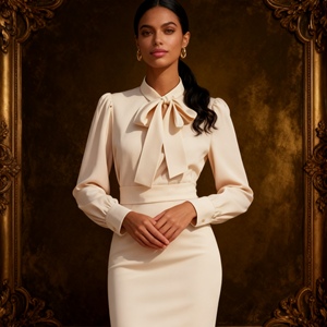 Ropa de Mujer, Moda de Primavera/Verano, Elegante, a Rayas, Transpirable, Ecológica, Natural, con Tirantes de Lazo que Definen la Cintura, Midi Largo - Product Image 6