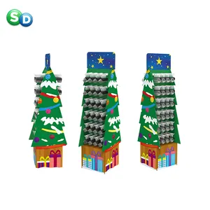 Christmas Series Promotional Products Shelf Floor Standing Customized POP Cardboard Christmas Ornament Display <b>Stand</b> - Product Image 1