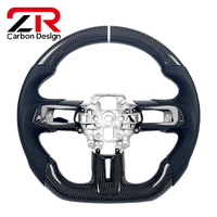 Volant de direction en fibre de carbone personnalisé sport pour Ford Mustang, accessoires intérieurs de voiture