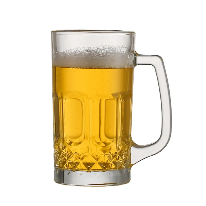 Wholesale Custom Logo Bulk Beer Mug Wine Glass Cup Cheap Beer Glasses Set Clear Craft Pilsner Beer Glass
