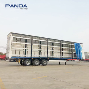 45ft Canvas Cover Side Curtain Type <strong>Box</strong> Open <strong>Trailer</strong> <strong>Tautliner</strong> Semi <strong>Trailer</strong> - Product Image 1