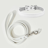 Collier pour chien et chat en cuir PU, pour petits et moyens chiens, ensemble de promenade pour chien, vente en gros
