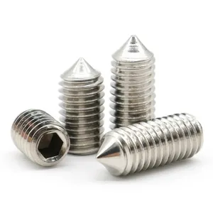 M3 M4 M5 M6 M8 M10 M12 304 A2 Stainless Steel Hex Hexagon Socket Allen Head Tapered End Grub Bolt Cone Point Set Screw