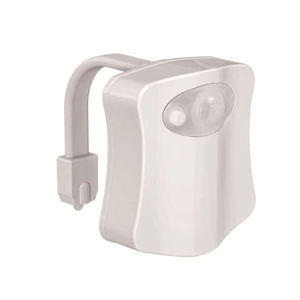 Lumière LED pour siège de toilette, 16 couleurs, capteur de mouvement humain, lampe automatique, lumière nocturne activée par le mouvement, accessoires de salle de bains - Product Image 5