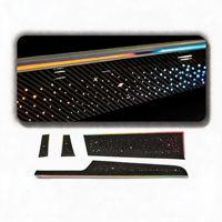 Kit d'éclairage d'ambiance intérieur de voiture 64 couleurs, écran ciel étoilé, contrôle par application, IP67, garniture de poignée de porte pour Porsche Macan 2014-2024