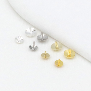 Bol en cuivre plaqué or 18 carats, épingle de fixation, capuchon de parapluie, pointe de stylo, plateau à perles, bouchon, support de base pour perles de cristal, B32 - Product Image 3