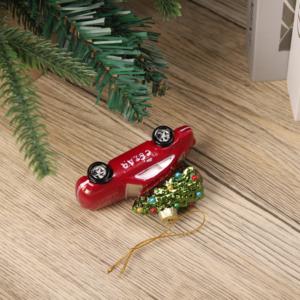 Ornement de Noël Voiture Rouge Rétro, Mini Voiture avec Petit Pendentif Arbre de Noël, Décoration de Maison pour les Fêtes et Cadeau d'Entreprise - Product Image 5