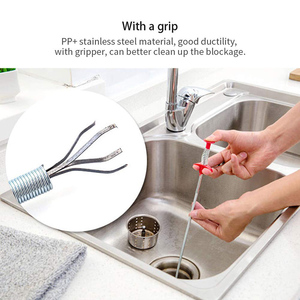 Offre Spéciale en ligne outils de nettoyage de <span class=keywords><strong>cuisine</strong></span> brosse d'égout maison pliable évier baignoire salle de bain drague tuyau brosse accessoires de <span class=keywords><strong>cuisine</strong></span> - Product Image 3