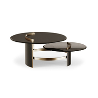 Ensemble de tables et chaises en verre pour café, de luxe et moderne, pour les cafés