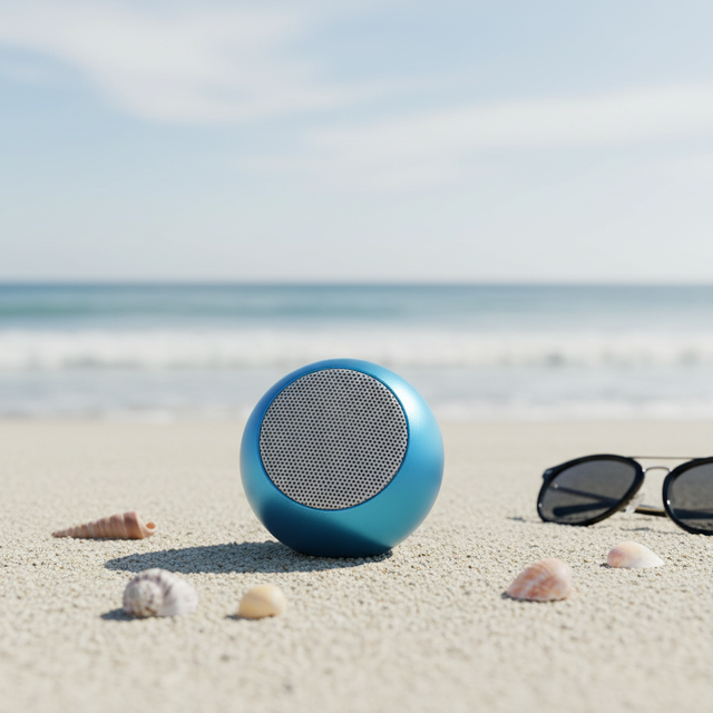 Wireless Portable Blue Tooth Speaker Small Stereo Speaker Blue Color for Family Travel Parties