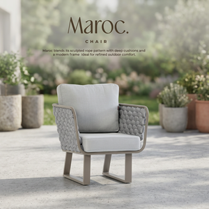 Outdoor Rattan <b>Dining</b> Chair Cushioned Garden <b>Armchair</b> Metal Frame Patio Lounge Seat - Product Image 2