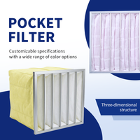 Filtro de bolsillo para uso industrial, galvanizado de alta resistencia, para polvo pesado, para cabinas de pintura, soldadura, sistemas de extracción de cocinas, plantas y suministro corporativo a granel