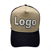 Casquettes de camionneur personnalisées en polyester/coton de haute qualité, ajustables, avec broderie sur la visière/panneaux avant/arrière, pour usage extérieur (toutes tailles)