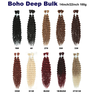 Trecce <span class=keywords><strong>lunghe</strong></span> da 22 pollici in stile boho, molto vendute, in fibra sintetica premium resistente al calore, morbide e elastiche, per capelli all'uncinetto, per donne di colore. - Product Image 2