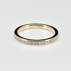 HQ Gems <span class=keywords><strong>Reall</strong></span> Bague de fiançailles 2mm en or jaune 18 carats avec diamant de laboratoire rond - Product Image 4