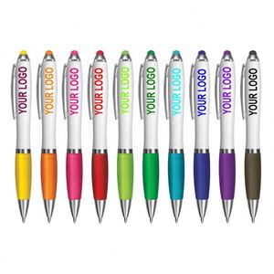 2-in-1 Stylus <b>Ballpoint</b> <b>Pen</b> with Rubber Grip, Custom Logo Printed Retractable <b>Pen</b> for Office, Business, Promotional Gift - Product Image 2