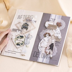 ชุดสติกเกอร์ลูกไม้ PET แบบติดเอง สำหรับตกแต่งวันหยุด วัสดุตกแต่งผนัง ผ้าตาข่ายสังเคราะห์ ผ้าแก้ว วัสดุศิลปะติดผนัง แบบไดคัท พิมพ์ลาย - Product Image 4