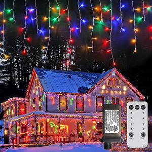 Luces Decorativas para Fiestas y Festivales al Aire Libre, Resistentes al Agua, con Clasificación IP65, Luces LED de Hielo para Días Festivos, Longitud Personalizable, Inalámbricas - Product Image 4