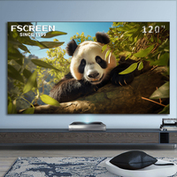 Écran de Projection Fscreen Aura Series Fresnel ALR Pliable à Cadre Fixe UST 120 Pouces Tri-Chroma 8K UHD pour Télévision Laser et Cinéma Maison