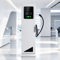 Borne de recharge AC pour VE sur pied, chargeur de voiture électrique à un seul pistolet avec écran et lecteur de carte, Type 2, pour utilisation en stationnement urbain