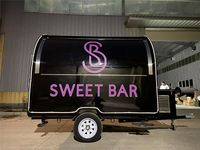 Petit chariot de bar avec prises électriques européennes, éviers avec système d'alimentation en eau par pompe, remorque de concession alimentaire à vendre