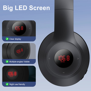 Auriculares para juegos X5 Over-Ear con transmisor inalámbrico de <span class=keywords><strong>radio</strong></span> <span class=keywords><strong>retro</strong></span> FM Material plástico duradero - Product Image 5