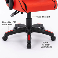 Chaise de bureau ergonomique AOR pour le gaming, hauteur réglable, base en bois, siège composite multicouche, pieds en nylon - Conception confortable pour l'e-sport
