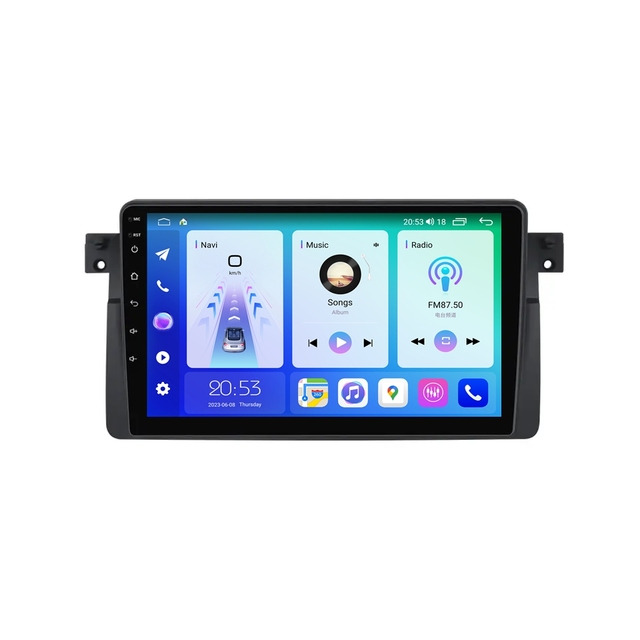 Android 12 8Core DSP Dashboard IPS Touch Screen Large Screen Car Multimedia Player for BMW 3 Series E46 WIFI GPS 4G Carplay 1