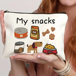 1 pièce Pochette de maquillage et de voyage zippée en toile personnalisable avec lettres pour femme, style mode - Product Image 5