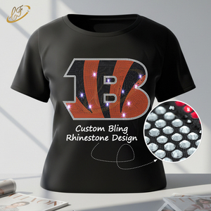 Motivo de Cristal Termoadhesivo Personalizado de 30 cm con Rayas de Tigre y Letra B para Sudaderas y Chaquetas Deportivas - Product Image 2